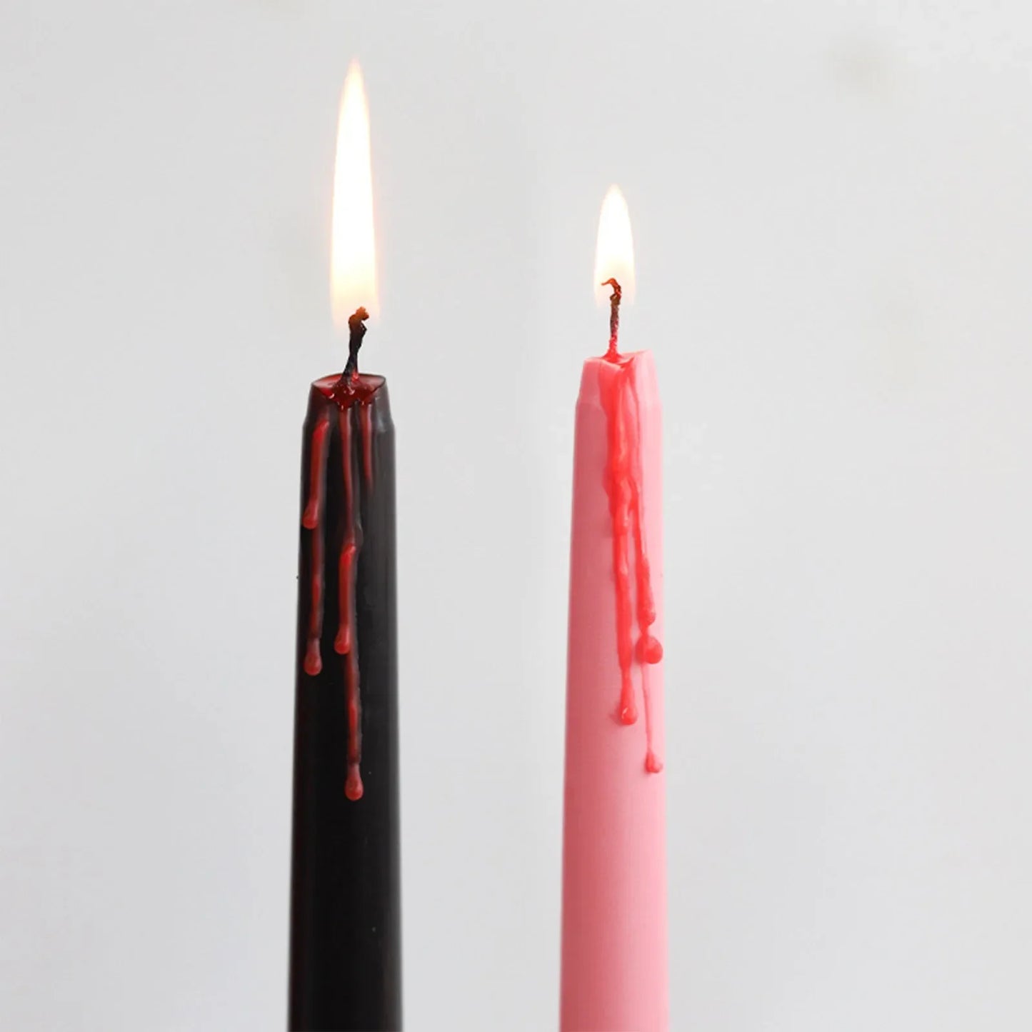 4-Pack Vampire Tears Gothic Taper Candles – Halloween Blood Drip