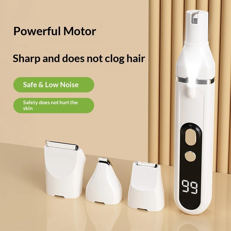 USB Rechargeable Pet Hair Clipper & Nail Grinder | Dog & Cat
