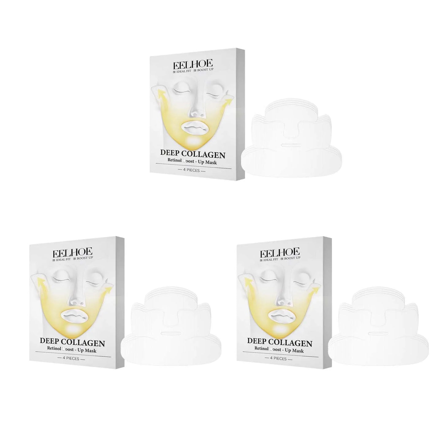 Deep Collagen Retinol Firming Face Mask – Lift & Hydrate 4-Pack