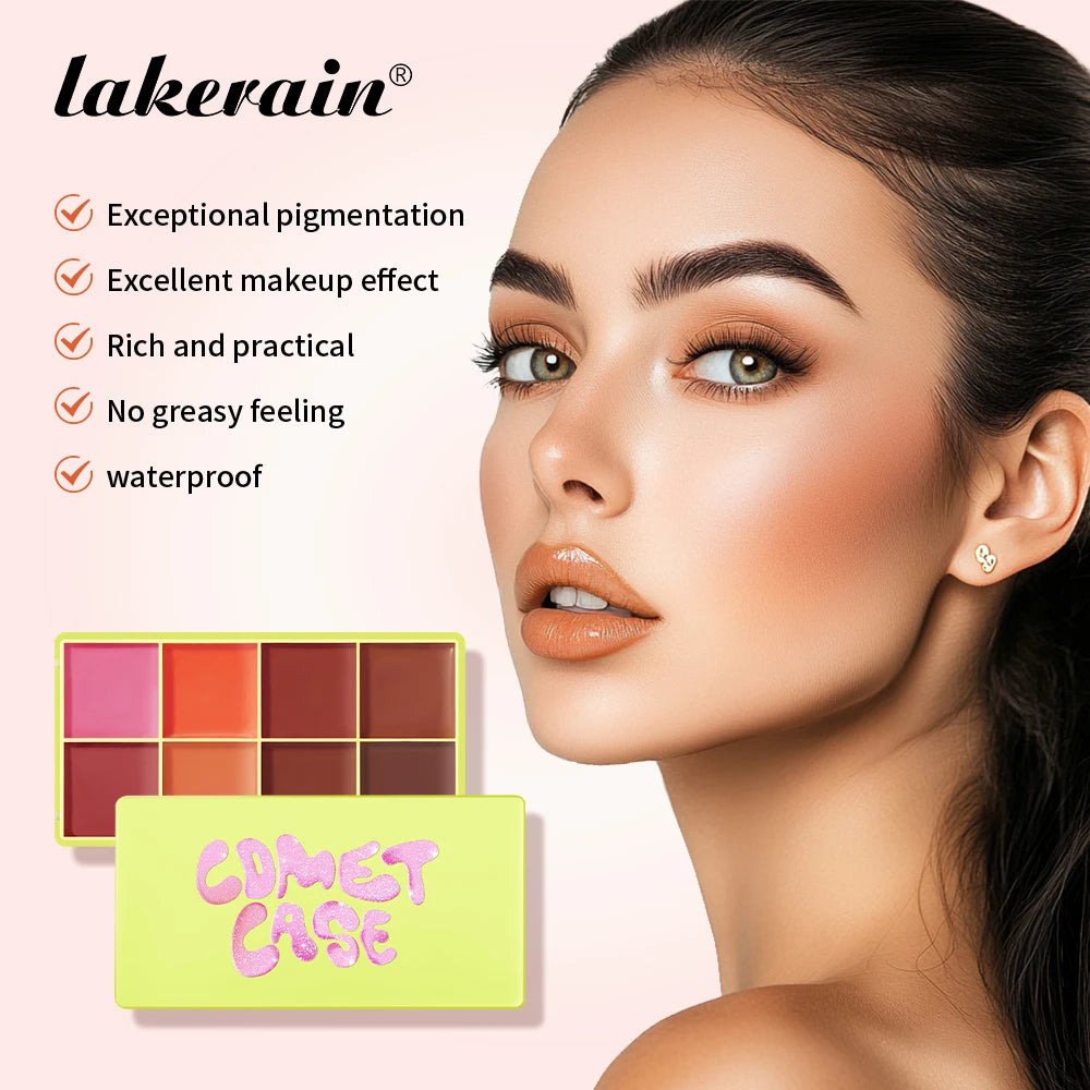 Makeup Fundamentals Set Blush Palette，Eyeshadow Palette, Lipstick, Eyebrow Pencil, Eyeshadow Brush Beauty Cosmetic for Daily Use Peaceful Pleasures Health and Wellness