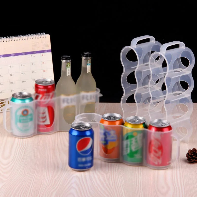 Fridge Can Organizer – Sliding Soda & Beer Rack, Transparent