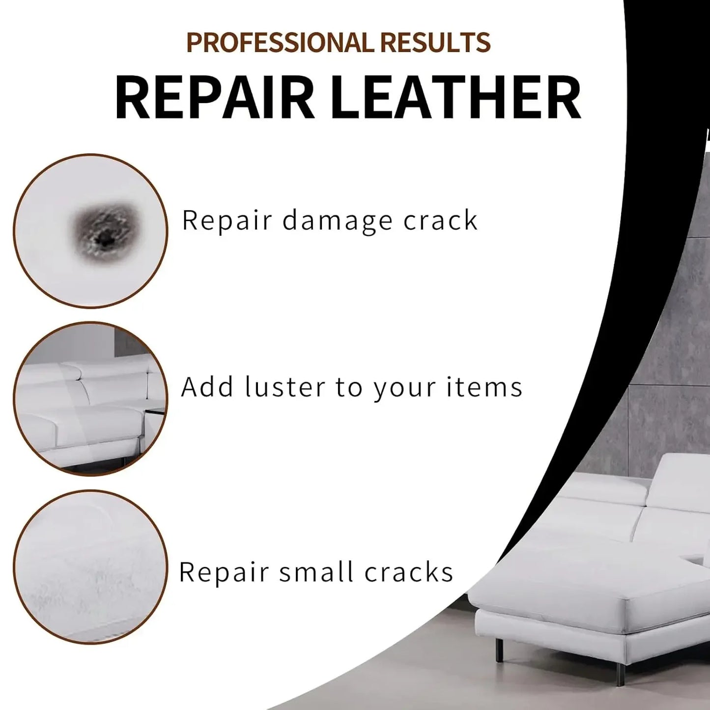 Leather Repair Cream for Scratches & Cracks – Car Seat Sofa