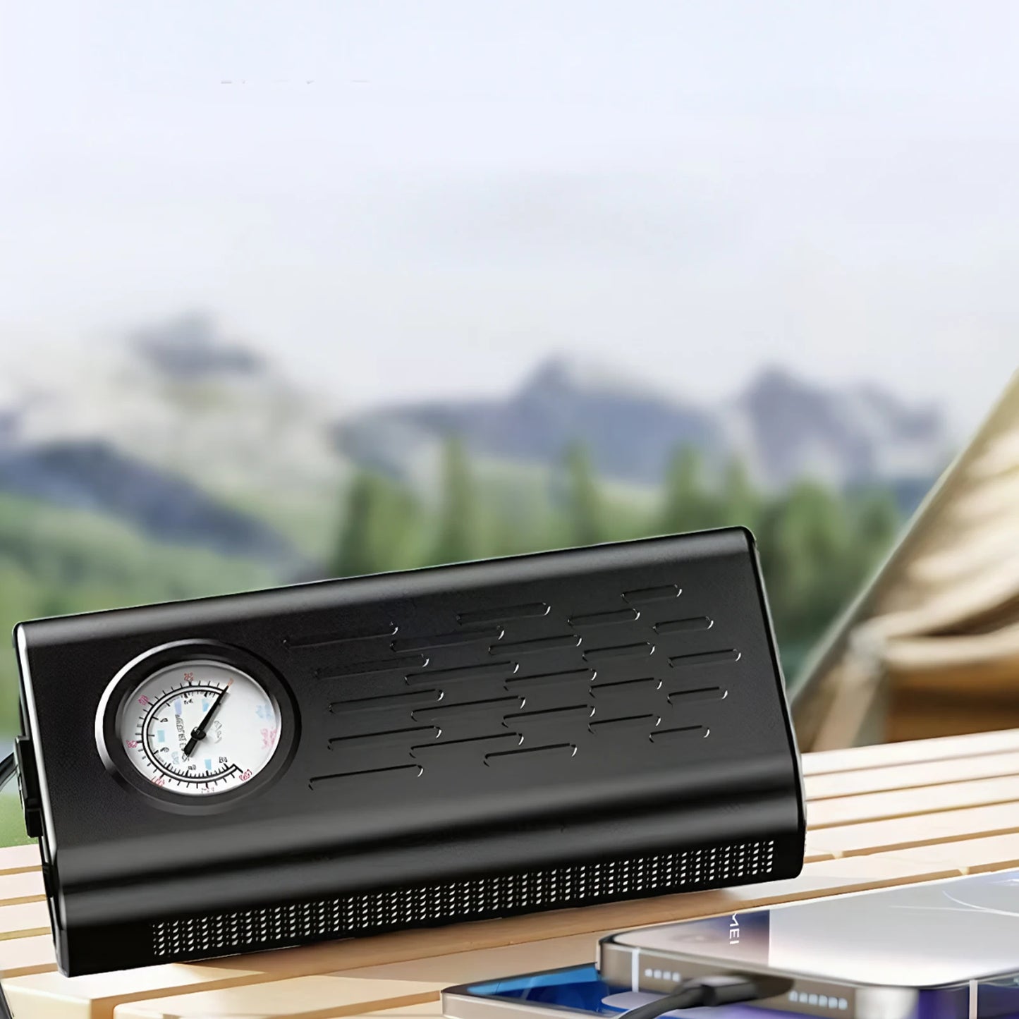Cordless Portable Tire Inflator | Pointer Gauge Air Compressor