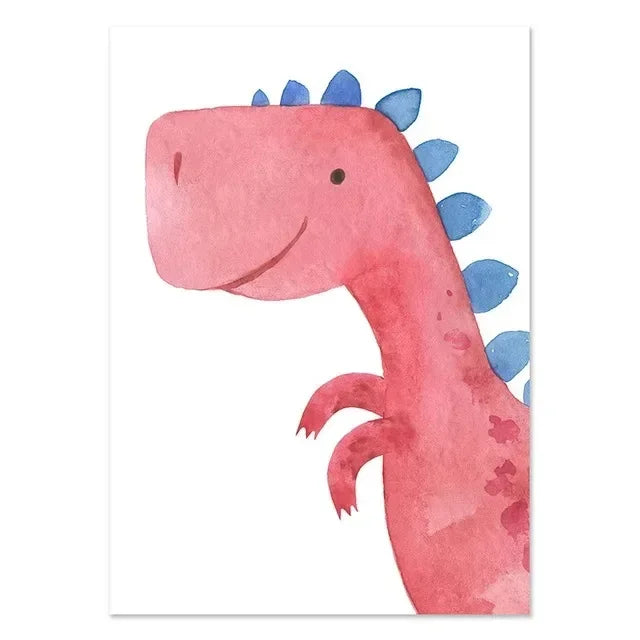 Dinosaur Nordic Canvas Wall Art Print | Modern Home Decor