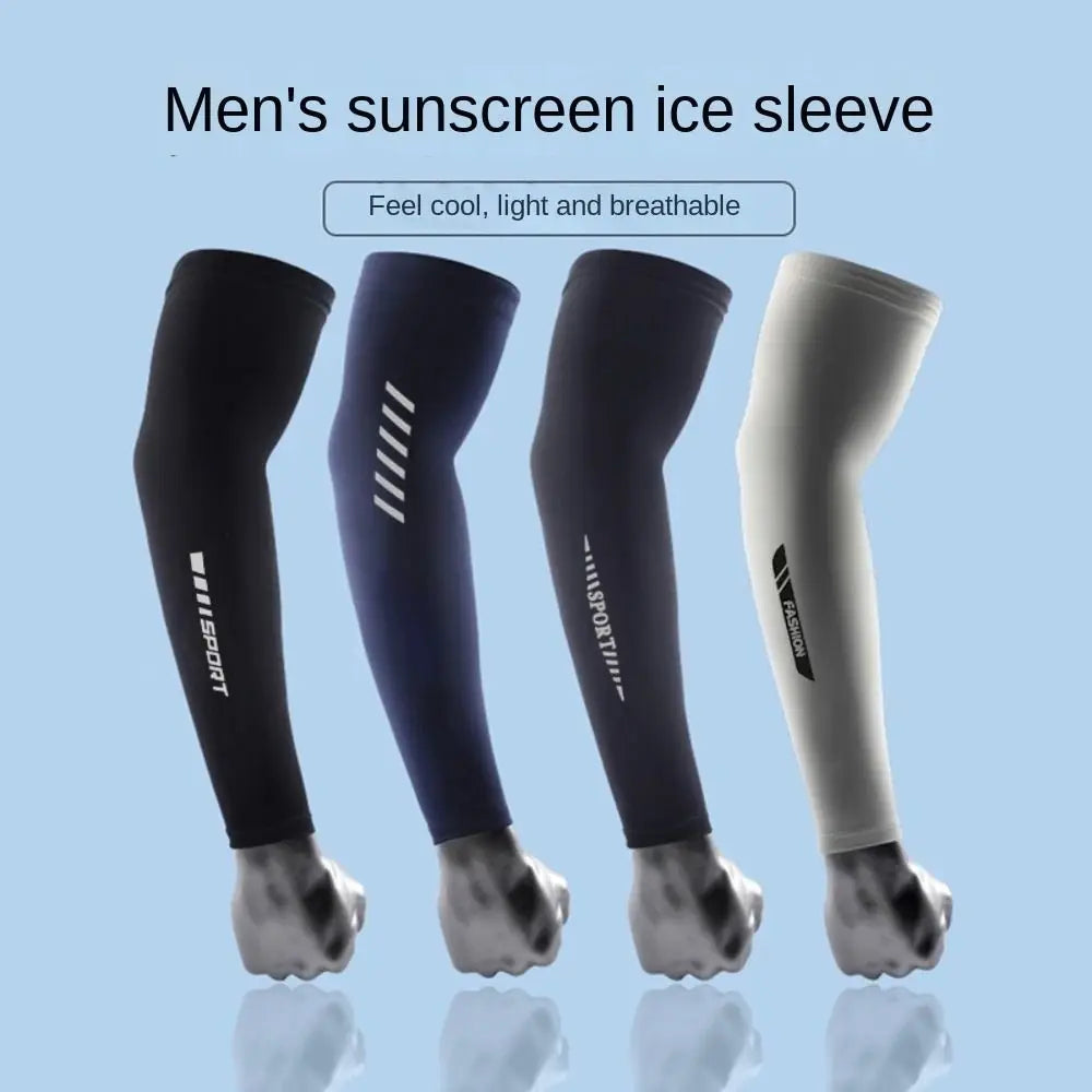 UPF 50+ Ice Silk UV Arm Sleeves – Cooling Sun Protection
