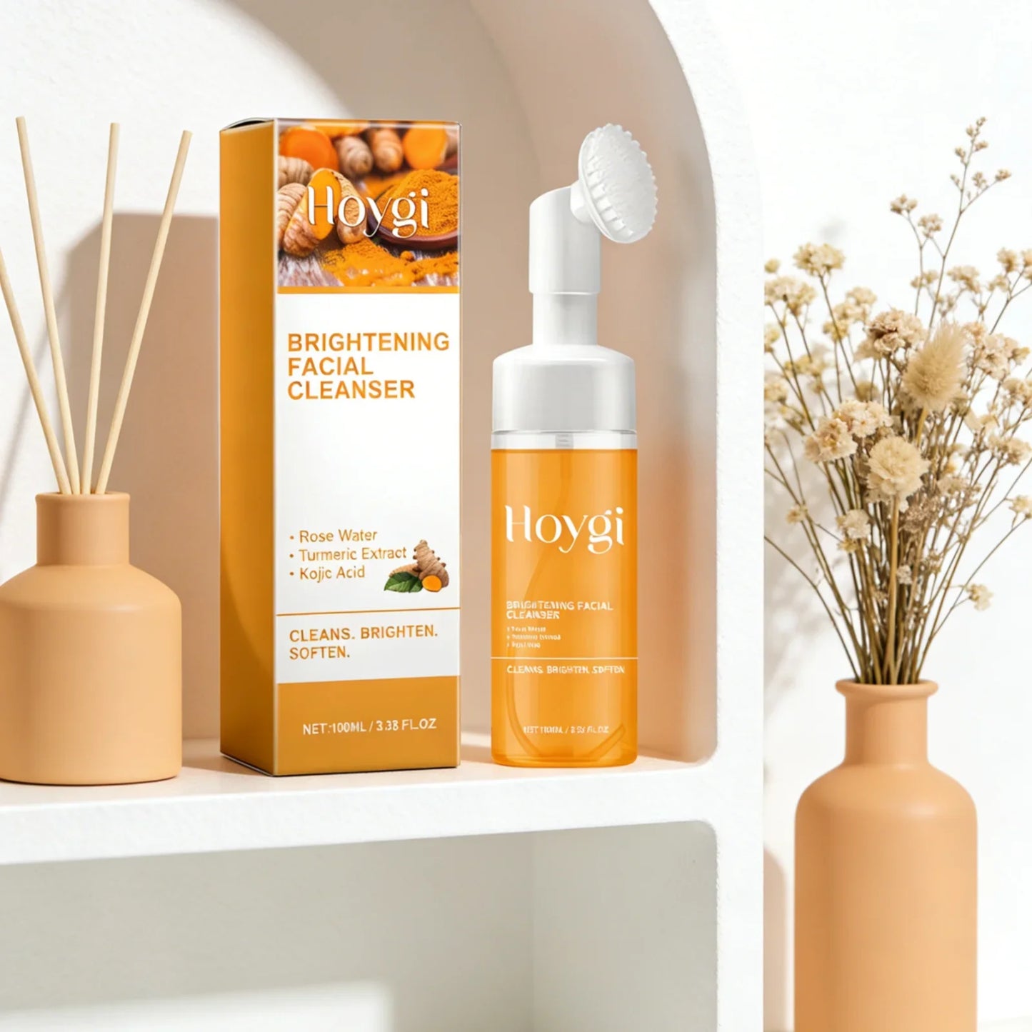Hoygi Turmeric Foaming Facial Cleanser – Brightening Oil Control