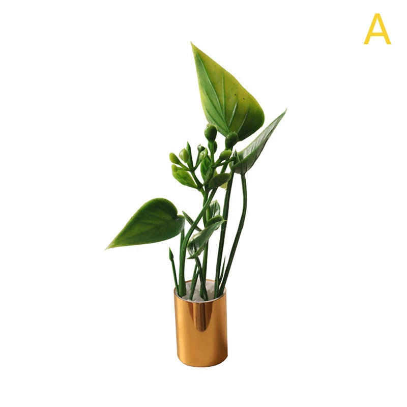 1:6 Dollhouse Miniature Potted Plant Bonsai Decor Accessory