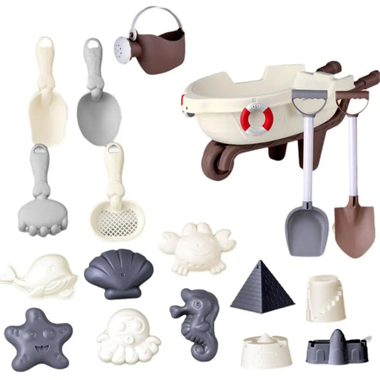 Kids Beach Sand & Water Play Set – Shovel, Rake & Bucket Beach Sand Play Set Oasis Select boat 18pcs