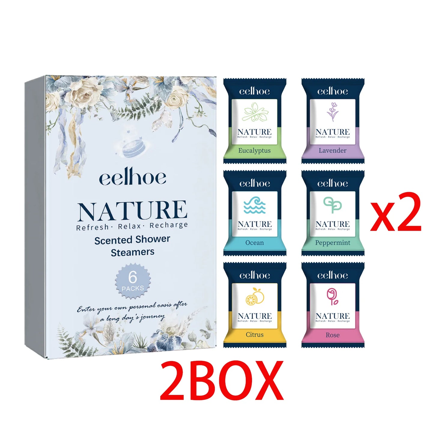 6-Pack Aromatherapy Shower Steamers | Spa Shower Tablets