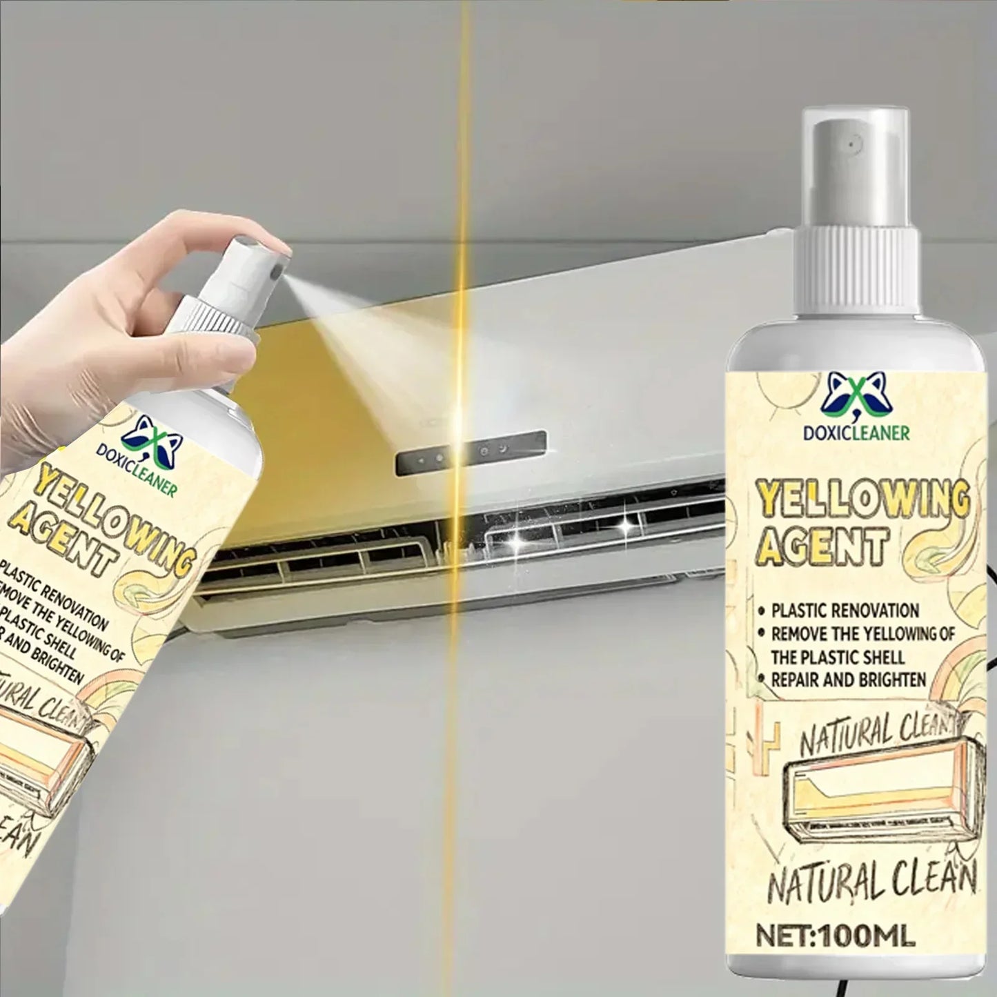 Plastic Restoration Spray – Remove Yellowing & Restore Color