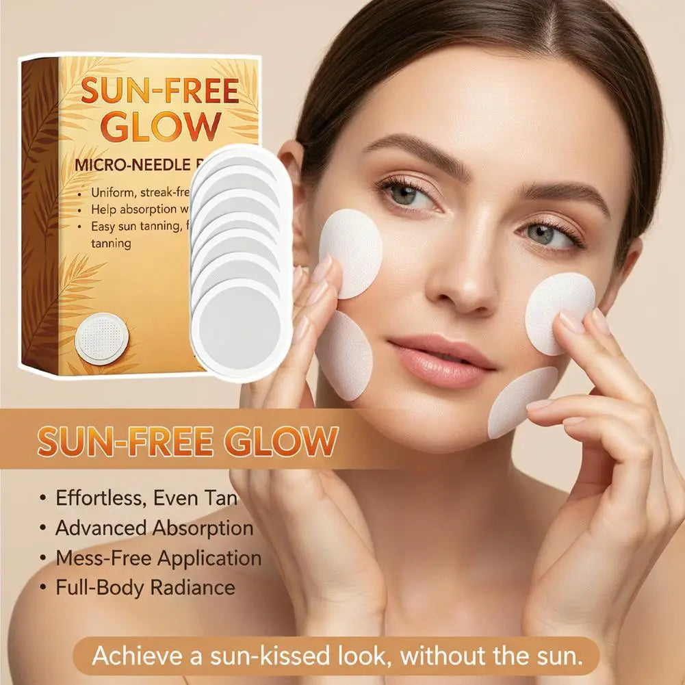 Quick Sunless Micro‑Needle Tanning Stickers, UV‑Damage‑Free Natural Bronzing Patches, Portable Mild Self‑Tan Patch for Anytime Peaceful Pleasures Health and Wellness