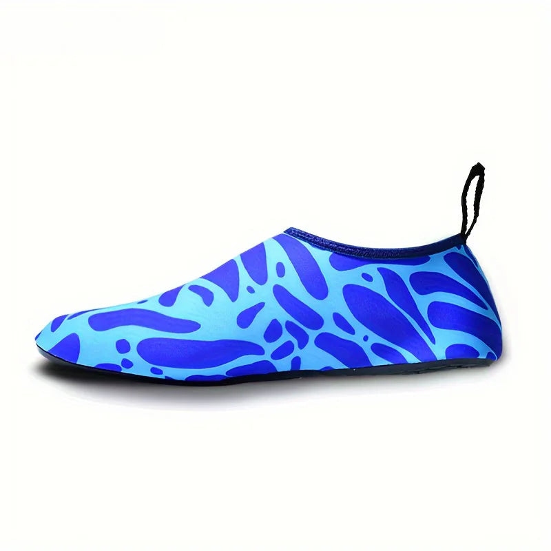 Men Women Quick Dry Water Shoes Non-Slip Barefoot Swimming Diving Socks for Summer Beach Surf Pool Multicolor Peaceful Pleasures Health and Wellness 40-41 Blue