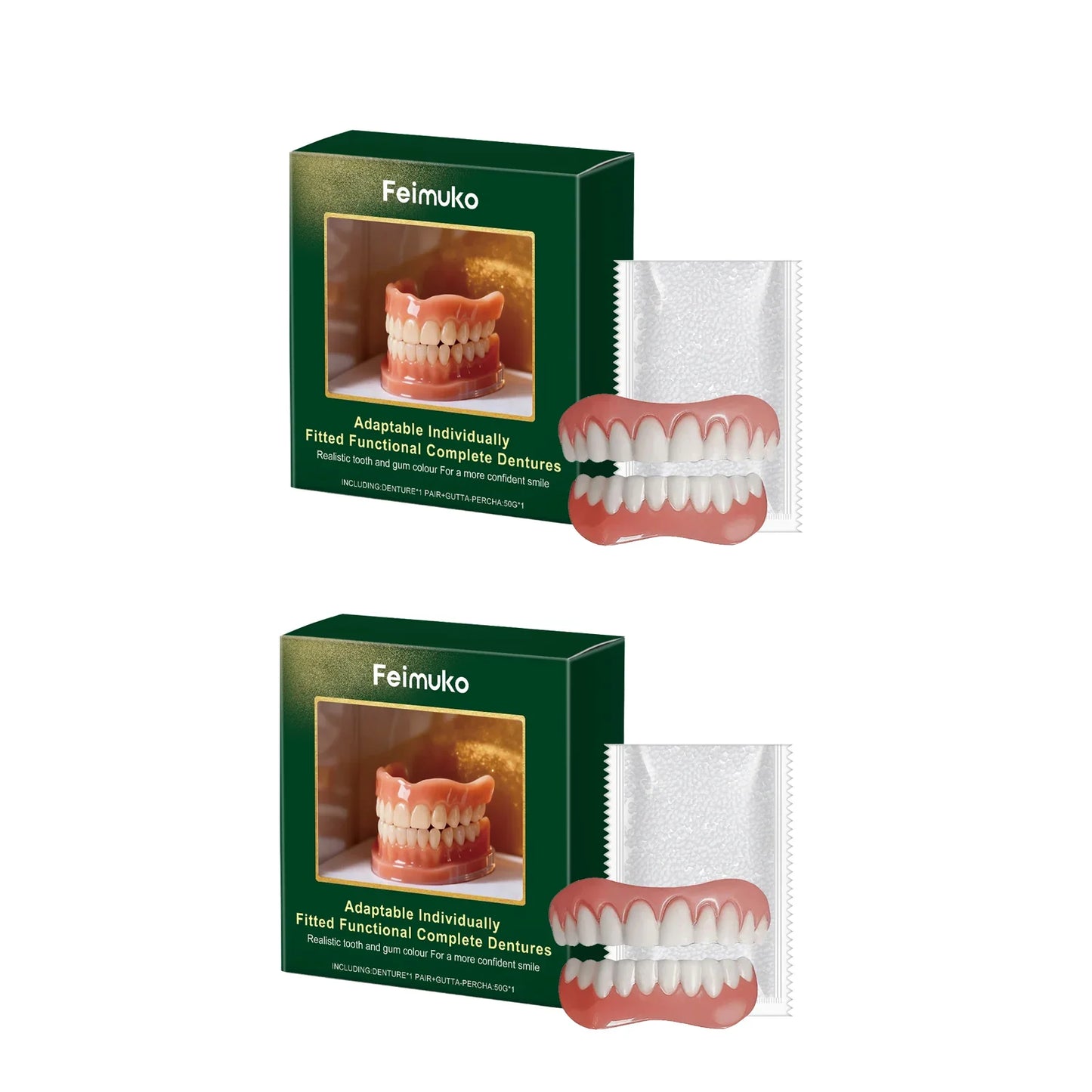 Moldable Denture Silicone Kit – Temporary False Teeth Set