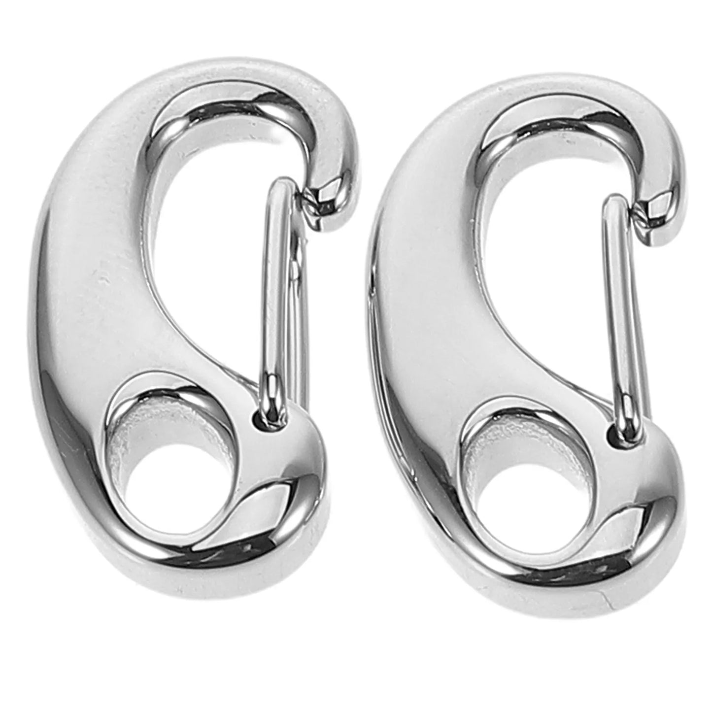 2Pcs Lobster Clasps Stainless Steel Polished D Ring Lobster Snap Hooks DIY Keychain Sweater Chains Accessories Peaceful Pleasures Health and Wellness