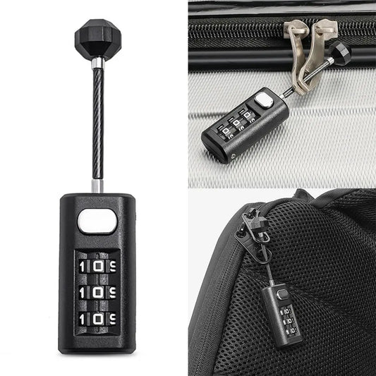 Mini 3-Digit Resettable Combination Padlock | Luggage & Backpack Combination Padlock Peaceful Pleasures Health and Wellness