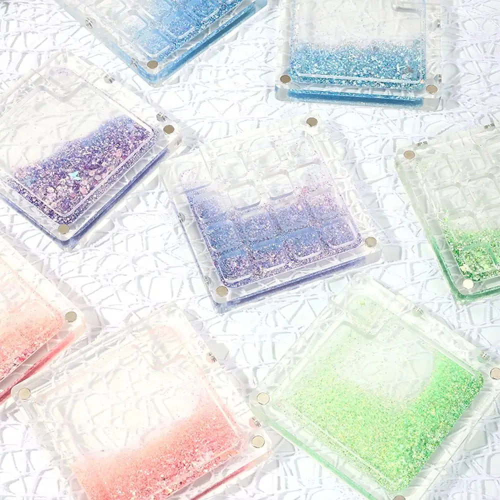 Acrylic Watercolor Paint Palette Magnetic Quicksand Travel Painting Tray Foldable Waterproof Paint Pigment Box Outdoor Peaceful Pleasures Health and Wellness