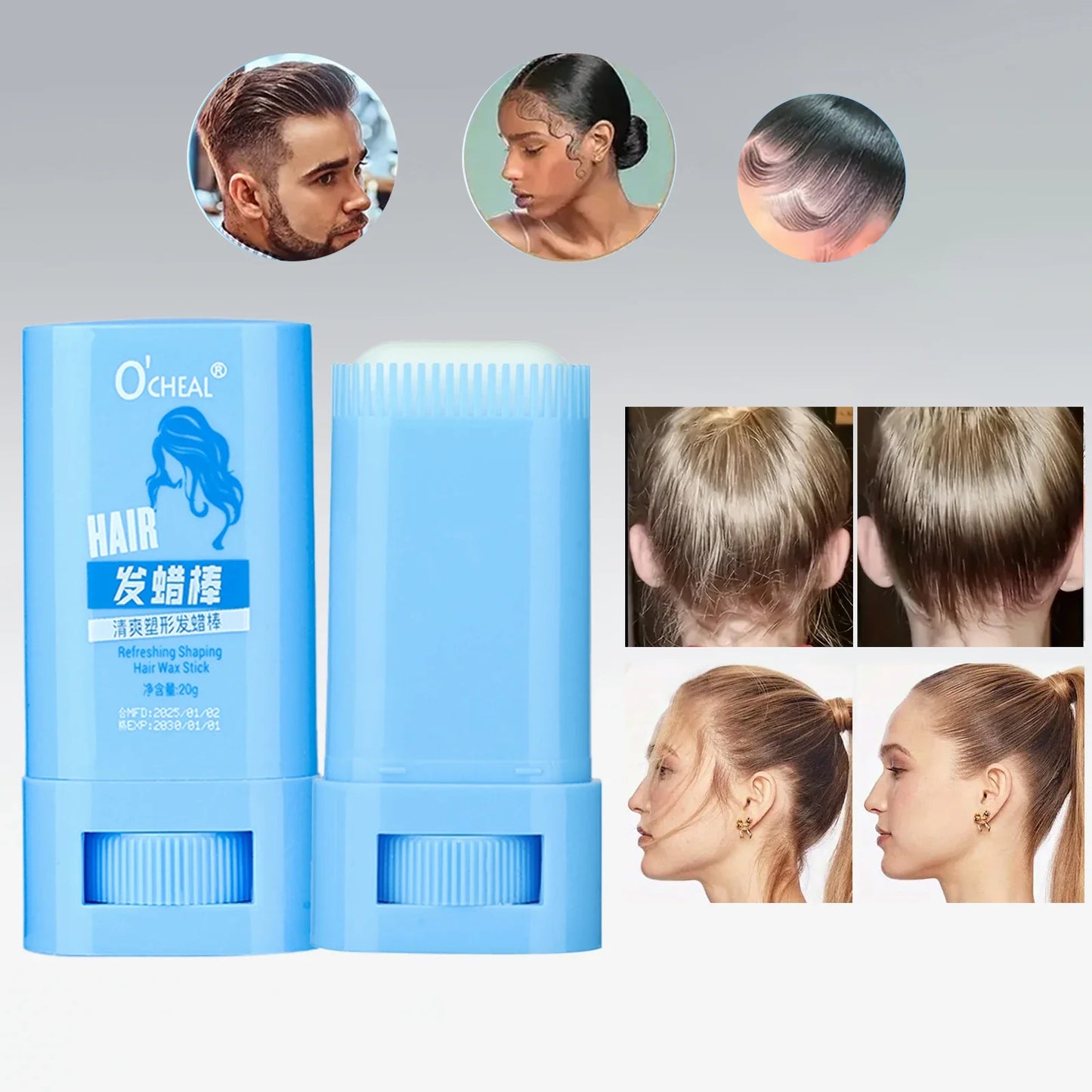 O'Cheal Anti-Frizz Hair Wax Stick | Smooth, Non-Greasy Hold