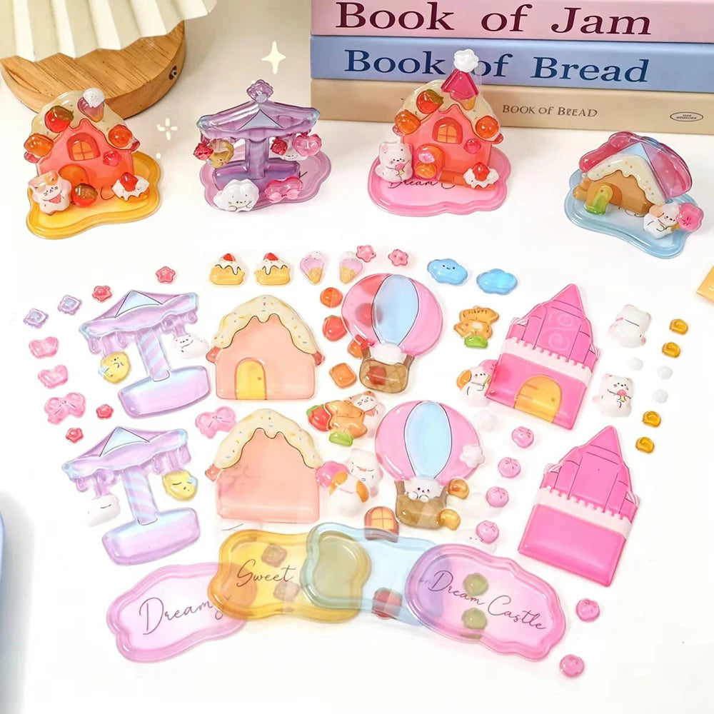 Cartoon Luminous Stickers 3D Relief Layered Music Cute Student