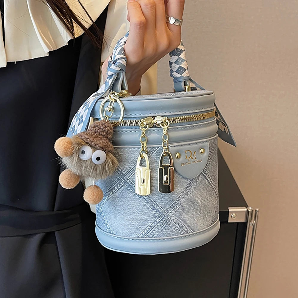 HOBBAGGO Women's PU Leather Bucket Bag | Crossbody Shoulder Purse