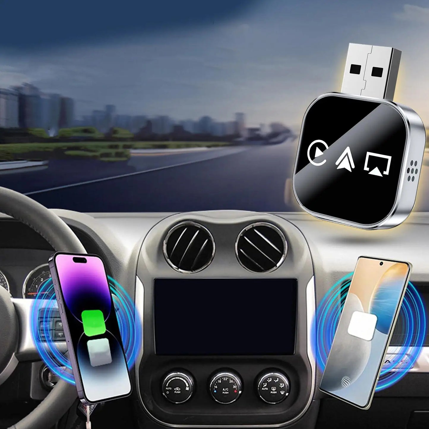 Wireless Car Display Adapter | Phone to Car Screen Mirroring