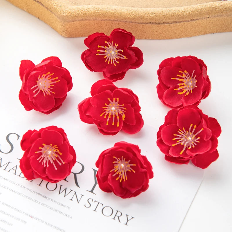 Artificial Sakura Silk Flower Heads 10/20pcs – Wedding Décor