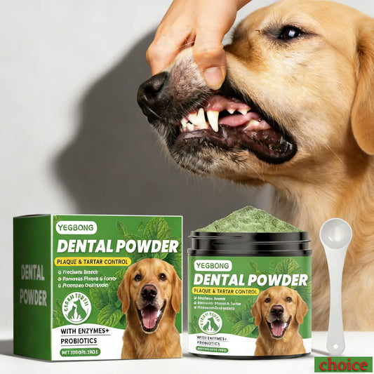 Dog Teeth Cleaning Powder 150g | Tartar & Bad Breath Relief Pet Dental Powder Peaceful Pleasures Health and Wellness