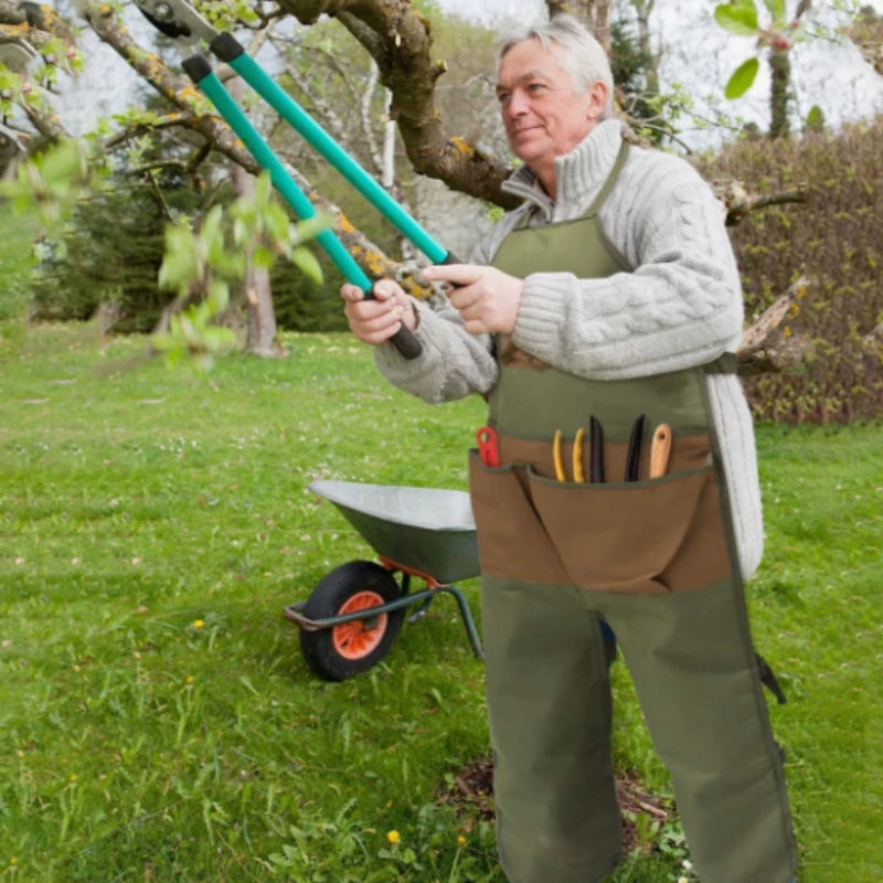 Horticultural leggings apron for garden trimming multi pocket outdoor waterproof anti fouling quick drying multifunctional apron Peaceful Pleasures Health and Wellness