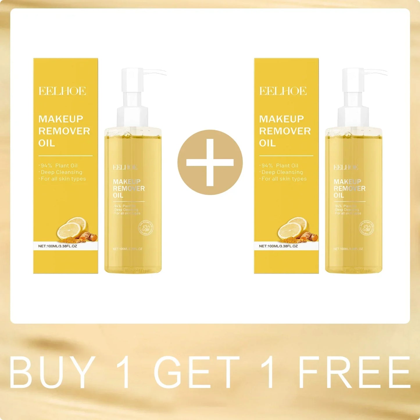 EELHOE Turmeric Cleansing Oil – Deep Pore Cleanser & Makeup Remover Peaceful Pleasures Health and Wellness Buy 1 for 1 Free