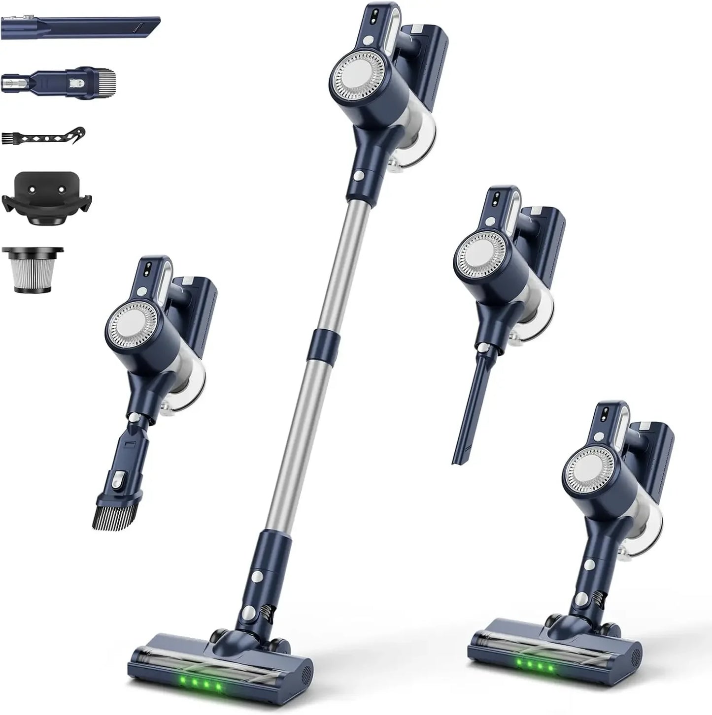 Cordless Vacuum Cleaner with 30KPa Suction, 6-in-1 Design for Pet Hair and Hard Floors Peaceful Pleasures Health and Wellness United States