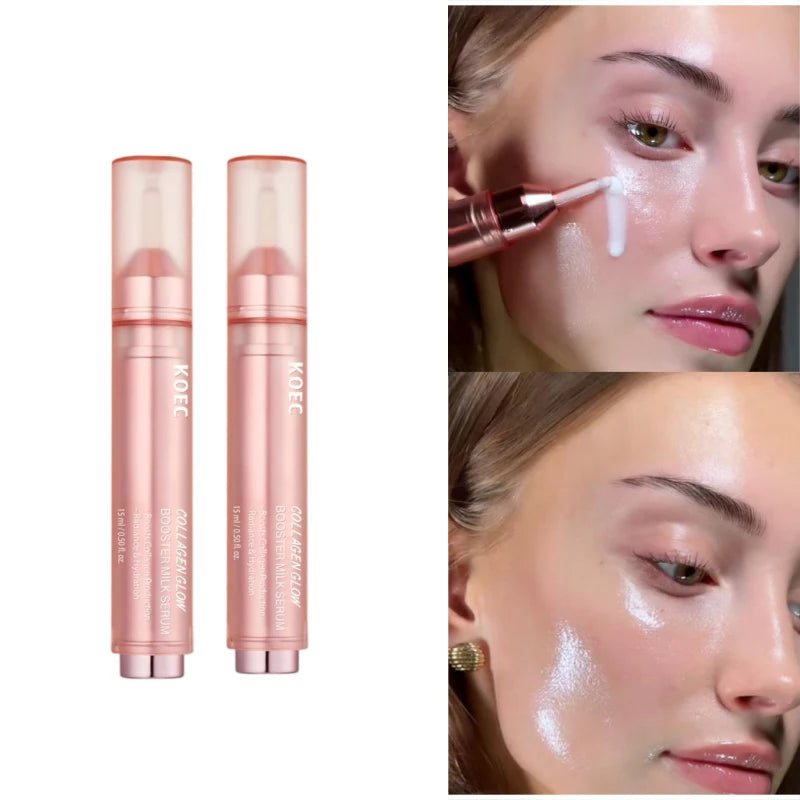 Collagen Glow Booster Milk Essence Soft Supple Skin Deep Moisturizing Lifting & Firming Skin Care Gentle Repair Collagen Essence Peaceful Pleasures Health and Wellness