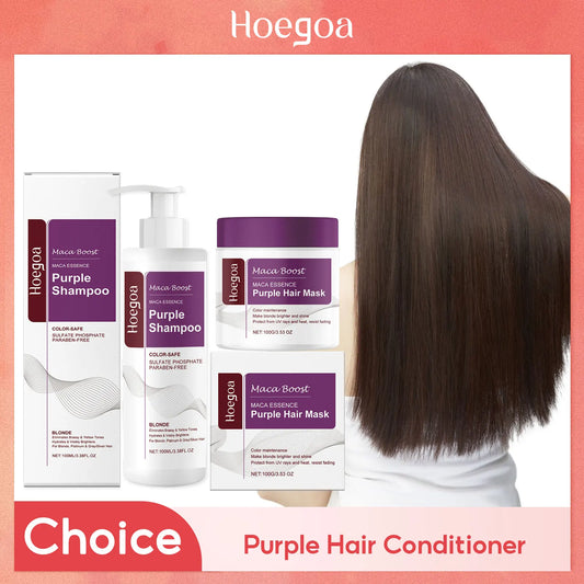 HOEGOA Purple Shampoo & Hair Mask – Tone, Repair & Nourish Purple Toning Shampoo Oasis Select