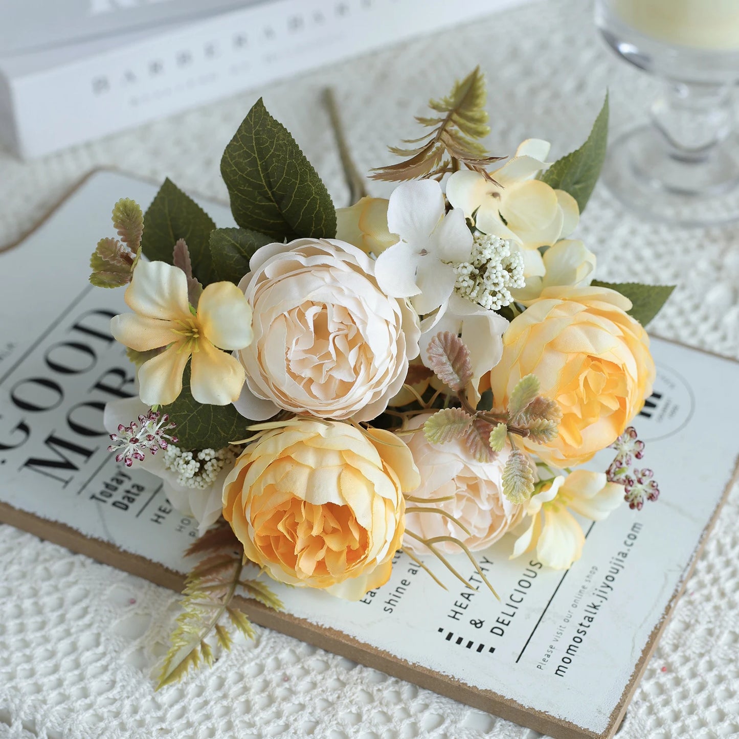 Artificial Silk Peony Bouquet | Wedding & Home Floral Decor