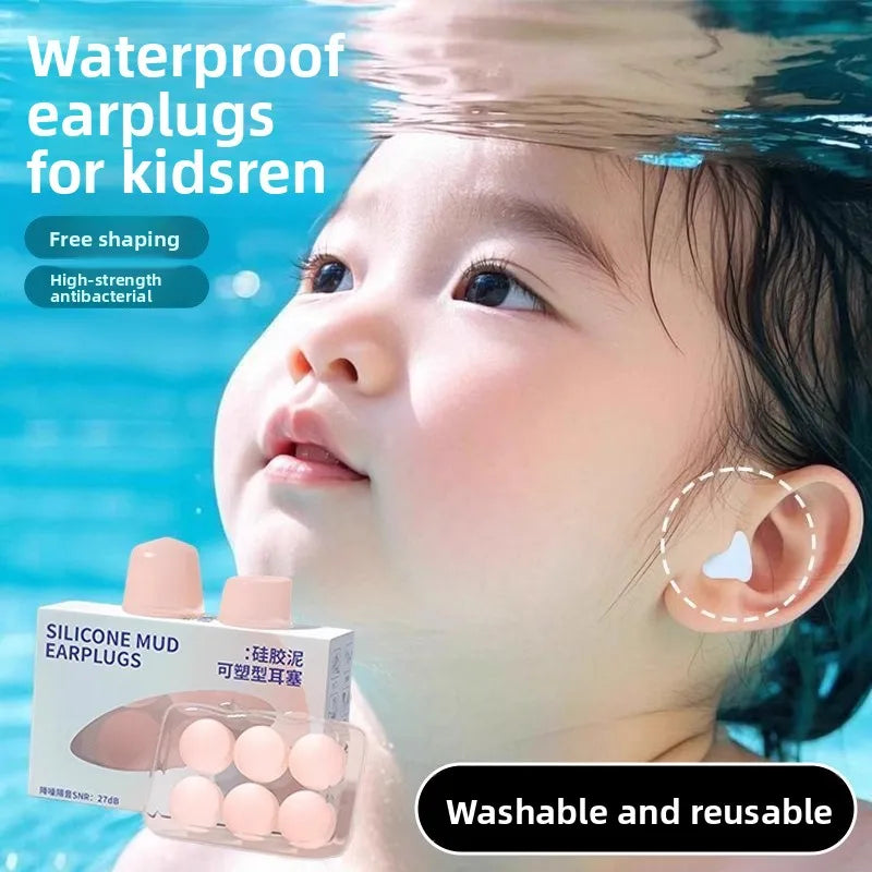 Swimming Waterproof Earplugs for Children Learning Silicone Waterproof Diving Professional Tools Peaceful Pleasures Health and Wellness