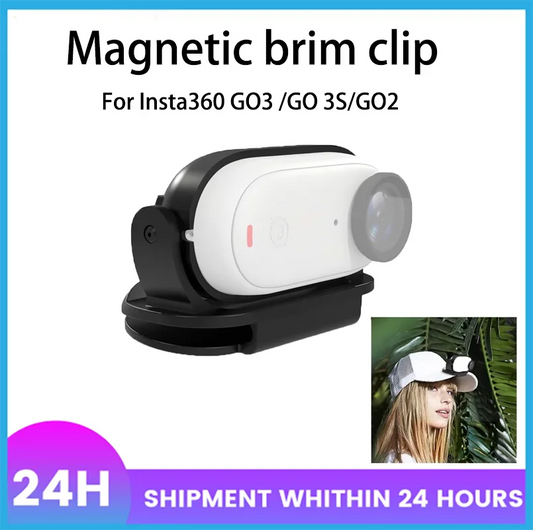Magnetic Hat Clip Mount for Insta360 GO2, GO3 & GO 3S Camera Mount Clip Oasis Select