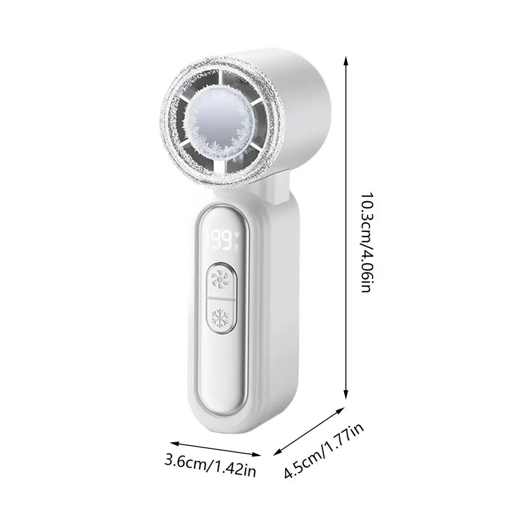 Portable Mini Handheld Fan USB Rechargeable 199-Speed LED