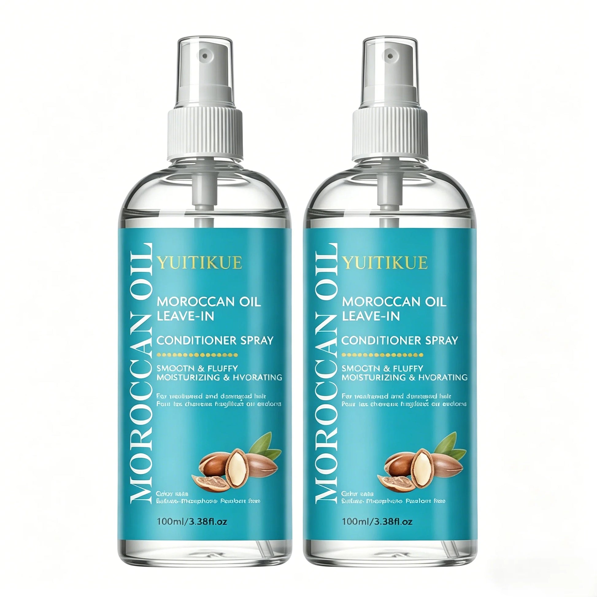 Moroccan Argan Oil Leave-In Conditioner Spray – Anti-Frizz Leave-In Conditioner Spray Peaceful Pleasures Health and Wellness 2pc