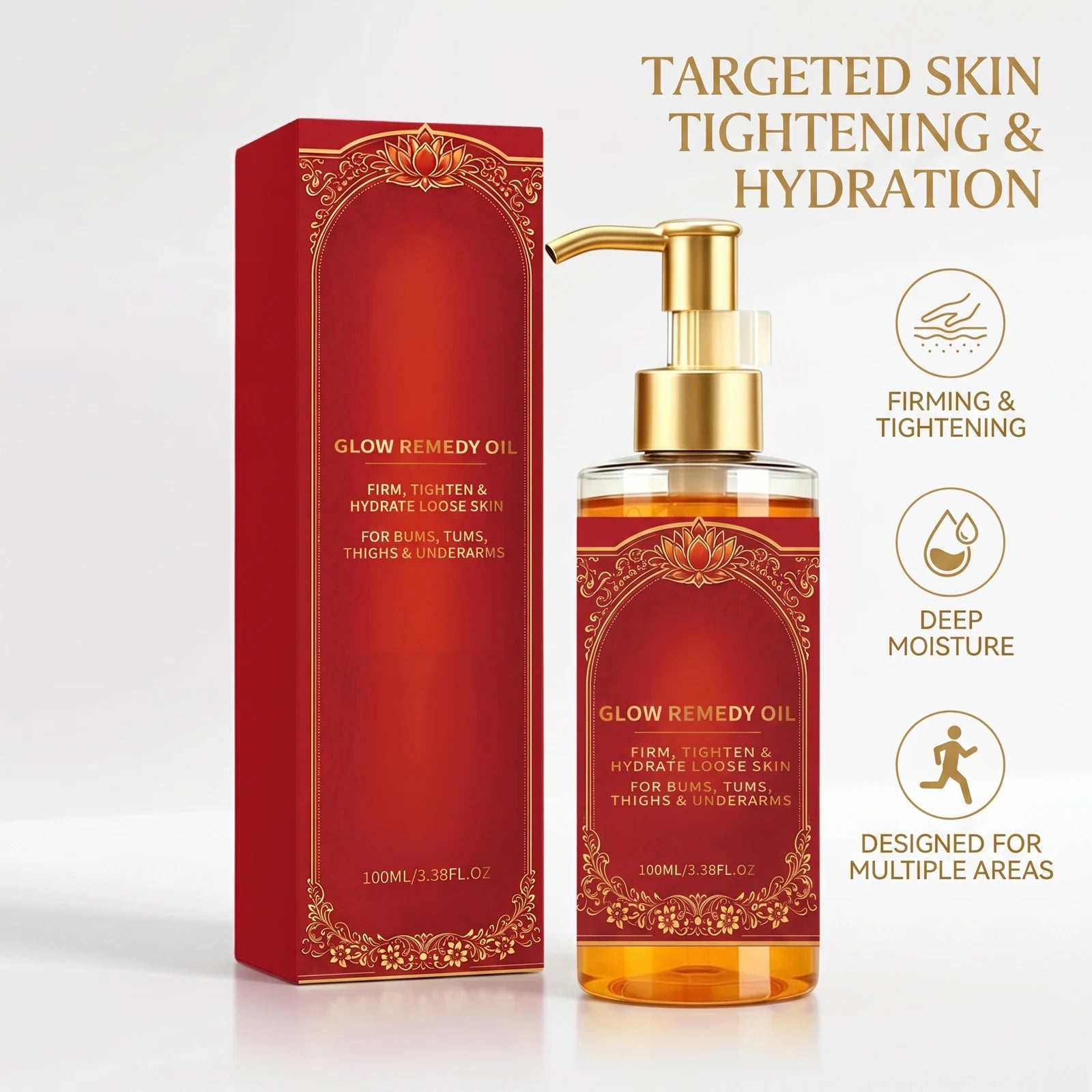 Firming Body Oil Skin Tightening Massage Oil for Belly Butt Thighs Underarms Improve Sagging Skin Hydration Shaping Body Oil Peaceful Pleasures Health and Wellness