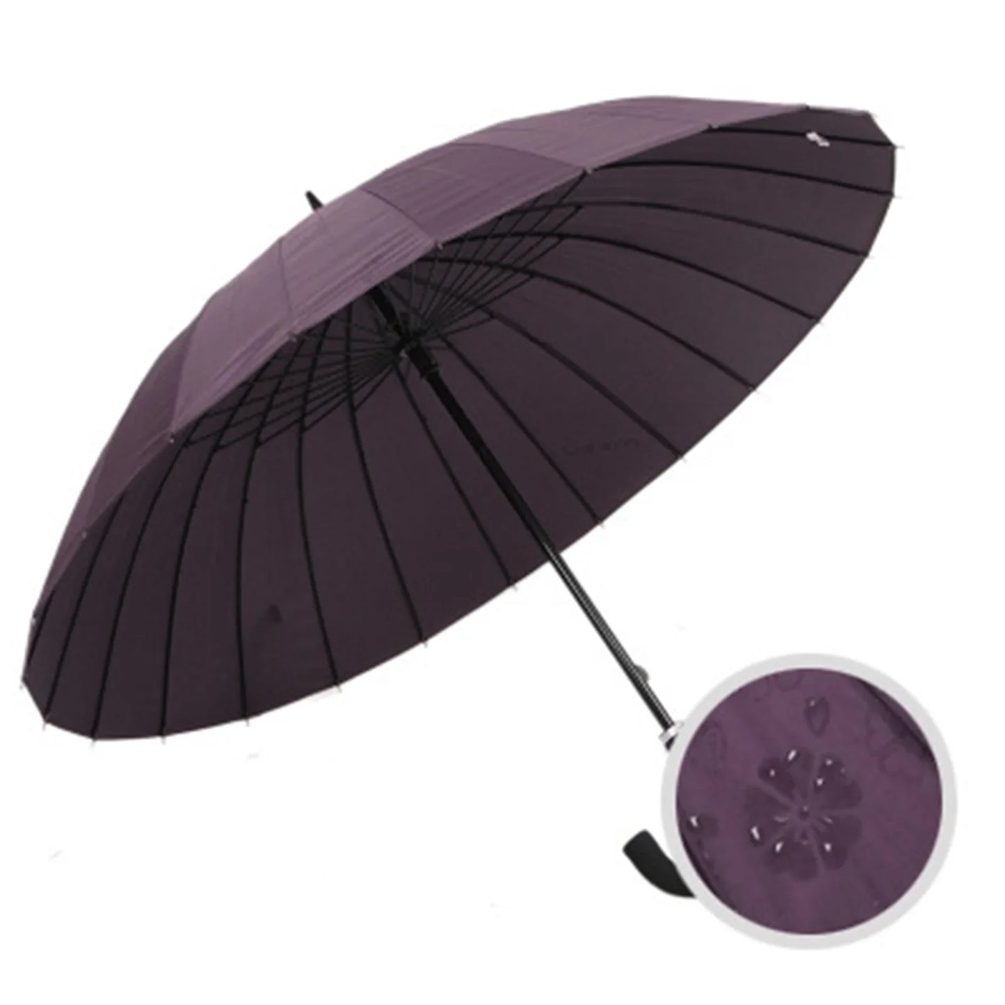 PEAKINBAGS Ultra Large 24-Rib Long Handle Retro Windproof Umbrella