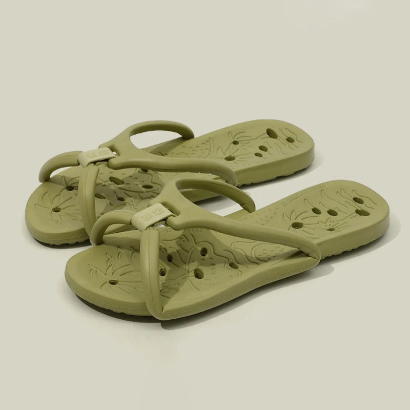 Women's Foldable Travel Slippers | EVA Flip Flops Hotel & Beach
