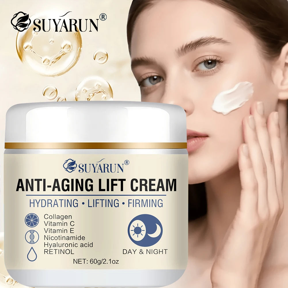 SUYARUN Retinol Collagen Anti-Aging Face Cream Natural Formula for Firming Wrinkles Lifting And Hydrating Skin. Peaceful Pleasures Health and Wellness