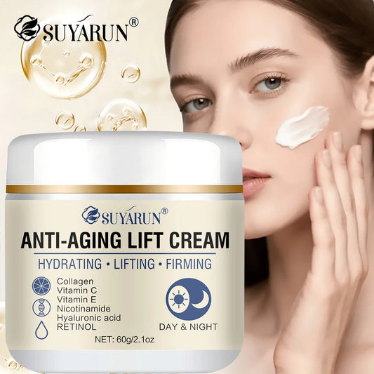 SUYARUN Retinol Collagen Anti-Aging Face Cream Natural Formula for Firming Wrinkles Lifting And Hydrating Skin. Peaceful Pleasures Health and Wellness