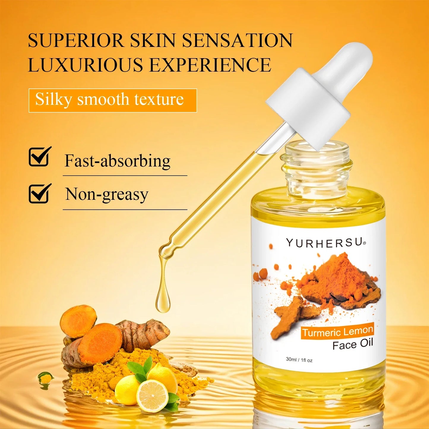 YURHERSU Turmeric Lemon Revitalizing Face Oil 30ml