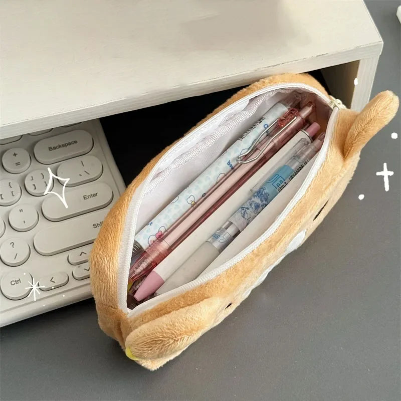 Kawaii Rilakkuma Pencil Cases For Kids Girls Cute Cartoon Bear Pencil Pouch Organizer Pen Bag School Stationeries Gifts Ins Hot Peaceful Pleasures Health and Wellness