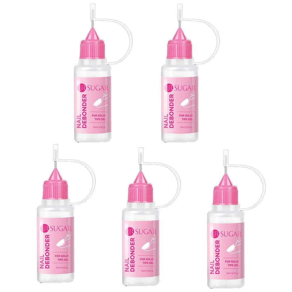 Nail Solid Gel Glue Remover & Debonder Fast Dissolve Liquid for Fake Tips Press On Nails, False Nails | Quick Manicure Tool Peaceful Pleasures Health and Wellness 5pcs
