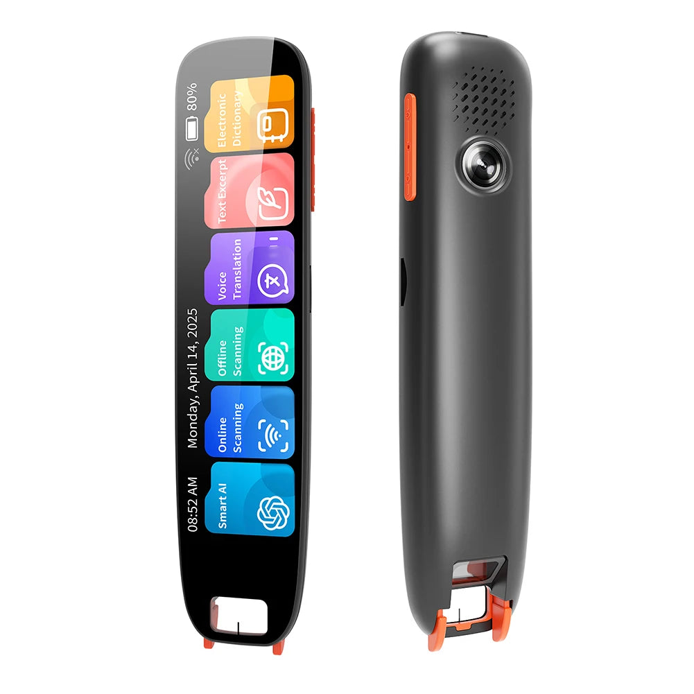 Multifunction Dictionary Pen TYPE-C Charging Offline Translation Pen 4.18 In Touch Screen Assistive Reading Pen for Home Office Peaceful Pleasures Health and Wellness as show
