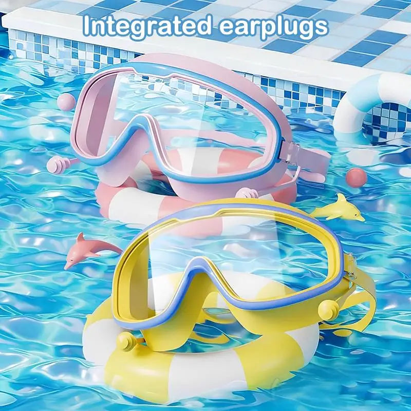Kids Anti-Fog Swim Goggles | Big Frame HD Swimming Glasses Kids Swim Goggles Peaceful Pleasures Health and Wellness