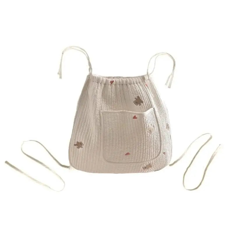 Large Stroller Organizer Bag | Embroidered Bear Diaper Hanging Bag