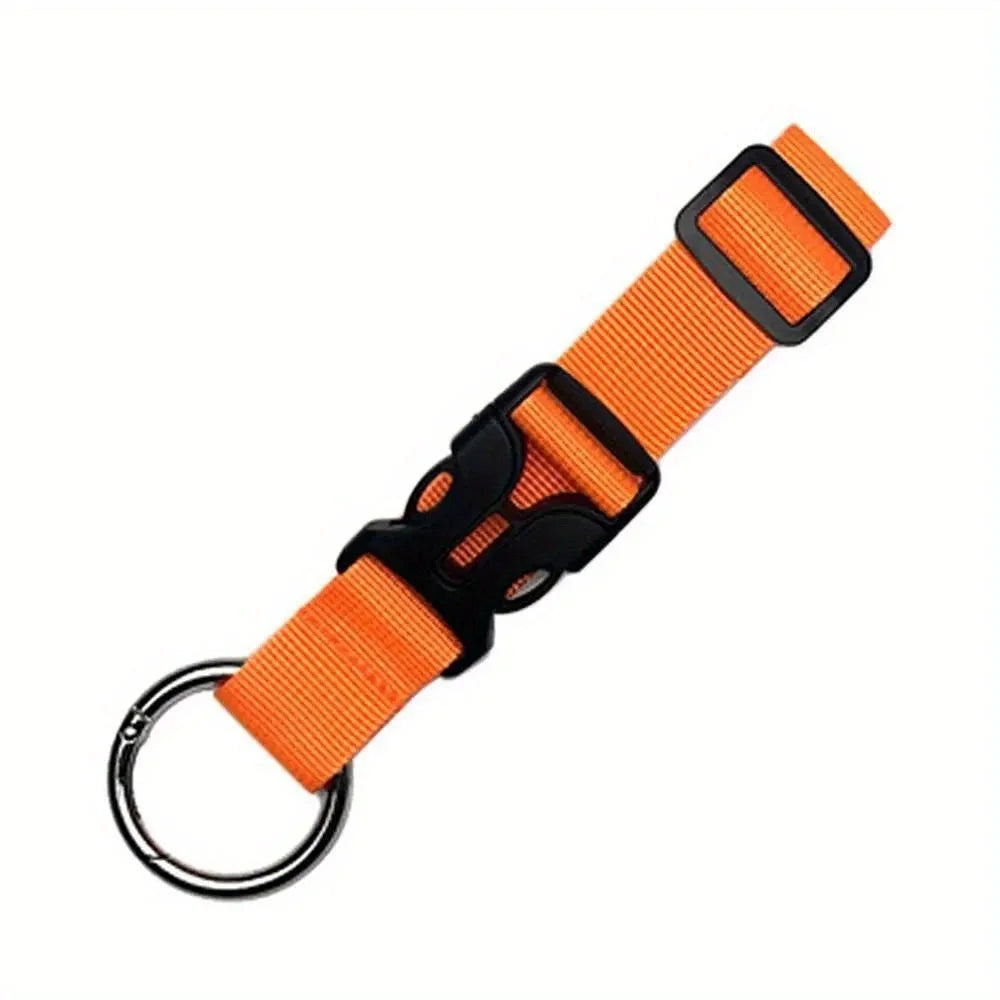 Multifunctional Backpack Hanging Buckle Portable Travel Suitcase Hook Backbin Belt Buckle Luggage Strap Peaceful Pleasures Health and Wellness Orange