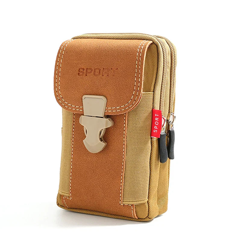 Men's PU Leather Fanny Pack | Travel & Running Waist Bag