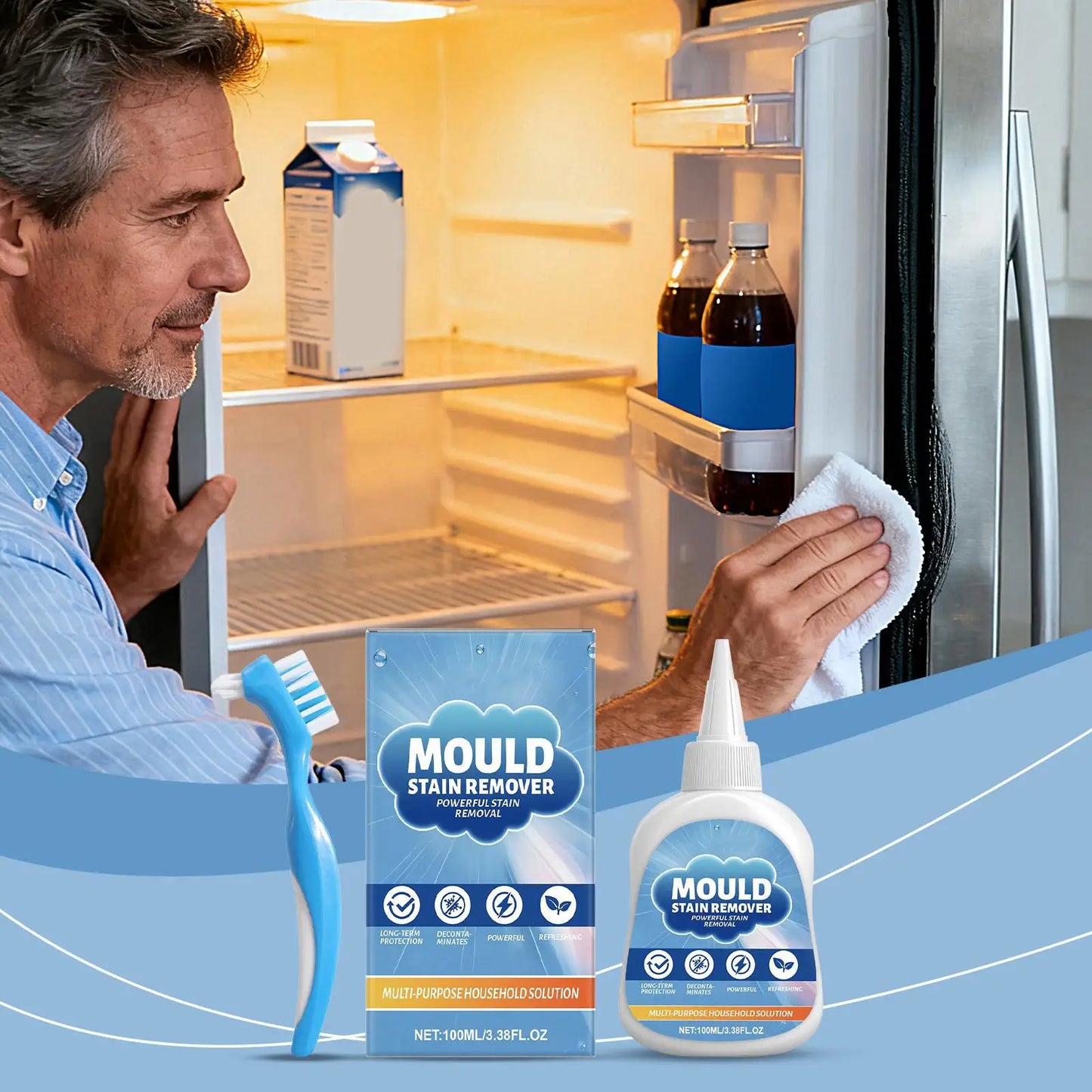 Heavy-Duty Mold Remover Gel 100ml – Tiles, Grout & Washer